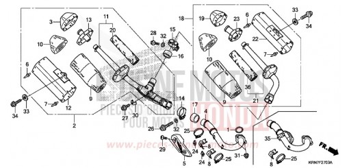 SILENCIEUX D'ECHAPPEMENT CRF250RF de 2015